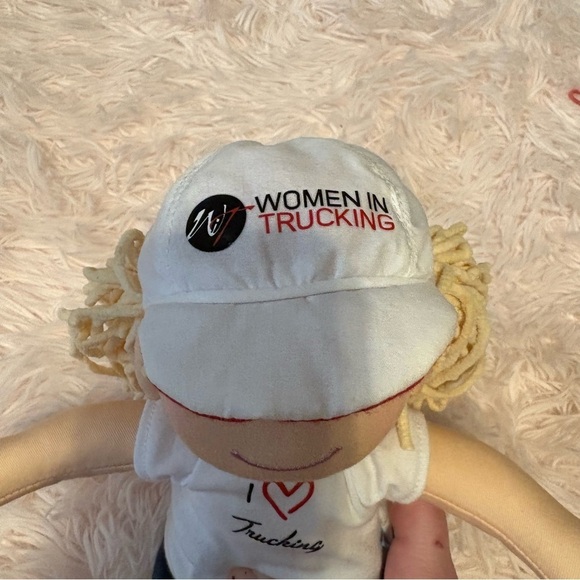 Haba Women in Trucking Doll Rope Blonde Hair I Love Trucking Heart Jeans RARE - Picture 4 of 5